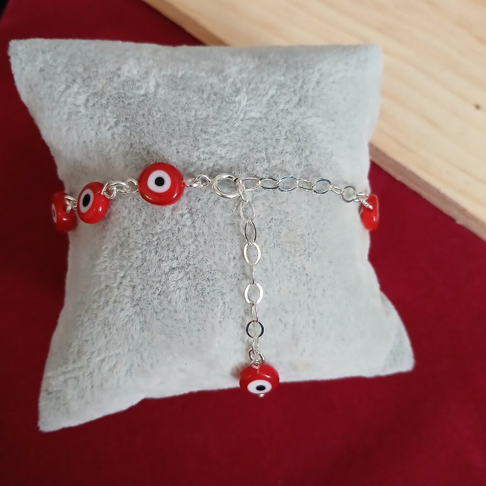Evil Eyes Bracelet sterling Silver.925 - Picture 4 of 4